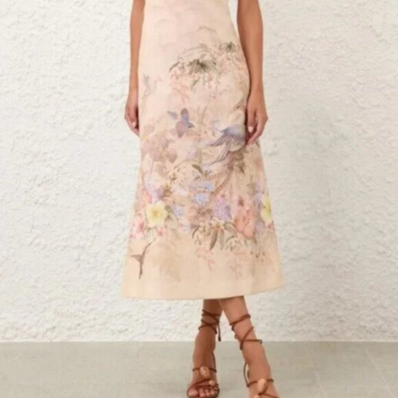 Zimmerman summer fashion linen floral pat-tern mid-length dress - Picture 5 of 12